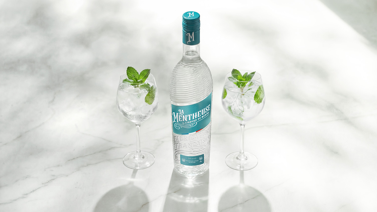 Cocktail préparé avec La Mentheuse